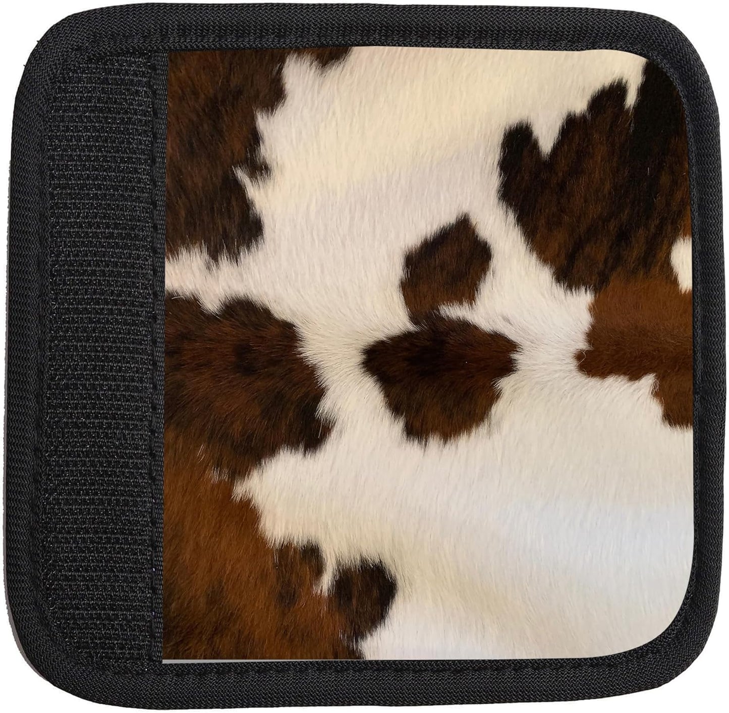 2 Pack Luggage Handle Wrap Travel Tags - Set of Luggage Tags for Suitcases, Identifiers, Marker, and Handle Covers - Cruise Accessories and Travel Gifts（Brown Cowhide