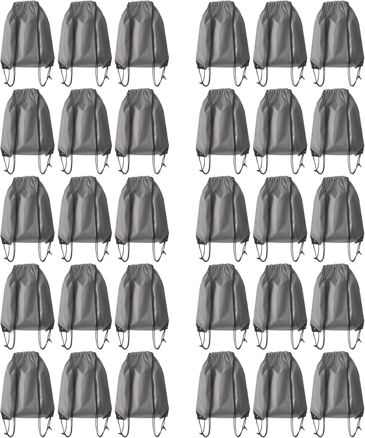 Drawstring Backpack Bulk 30Pcs Draw String Backpack Bags DIY Gym Sports Traveling Yoga Cinch Bag Sackpack Drawstring (grey)