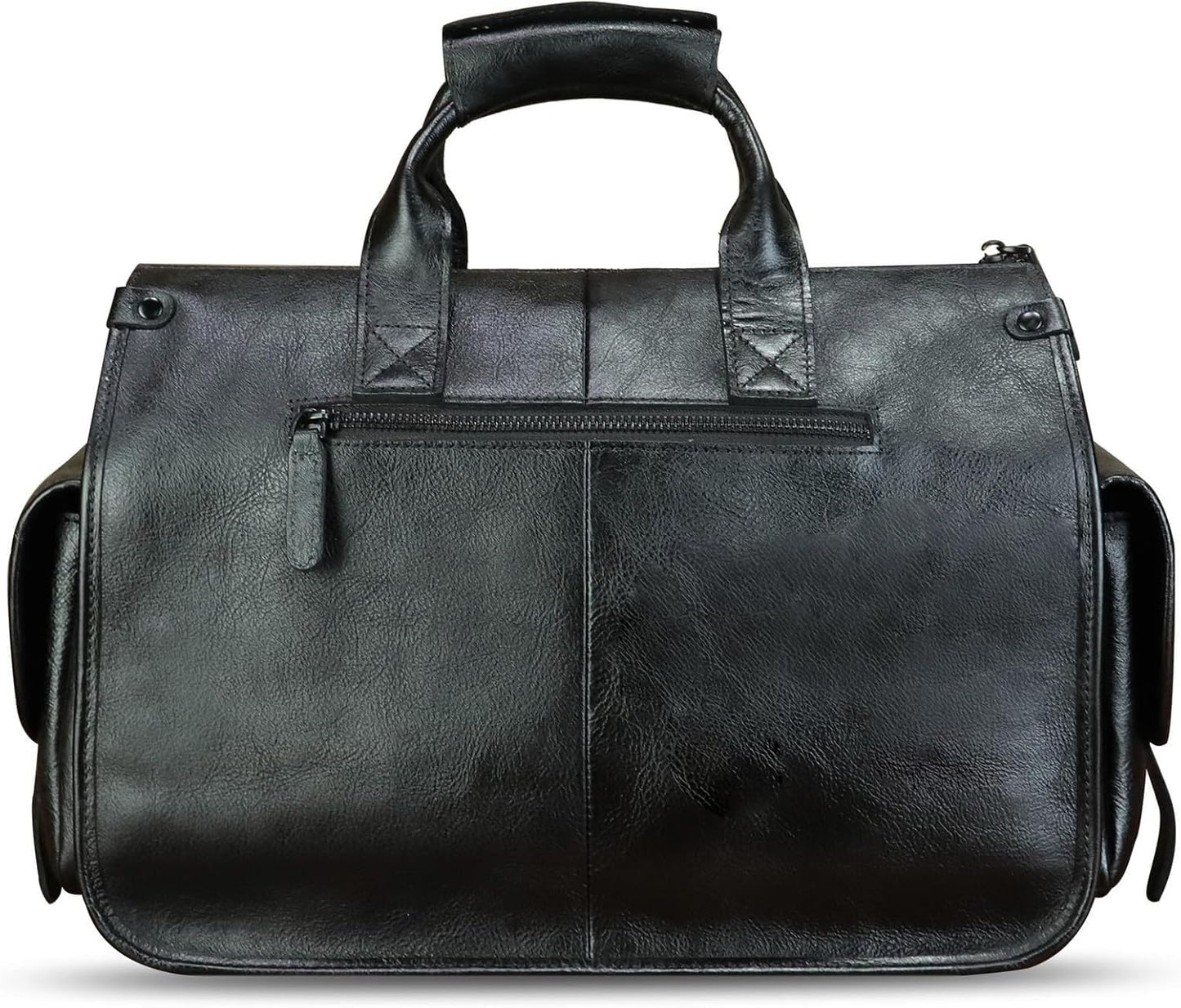 Genuine Leather Messenger Bag and Briefcase Purse for Men Real Leather Shoulder Bag Top Handle Satchel Purse for Laptop Strap