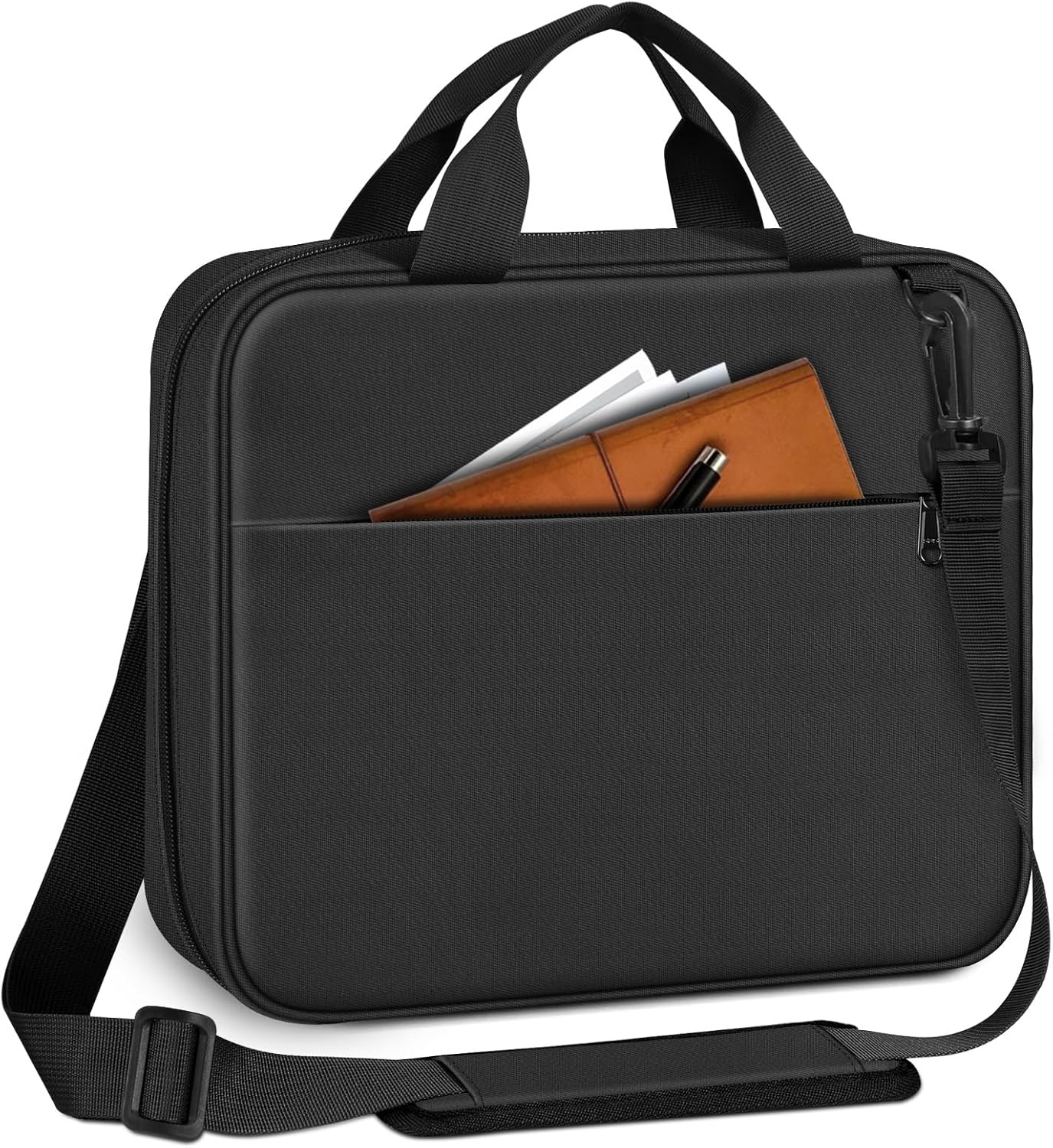 FINPAC Large Bible Cover, Carrying Book Case Church Bag Bible Protective with Zippered Pocket and Handle, Gift for Men Women