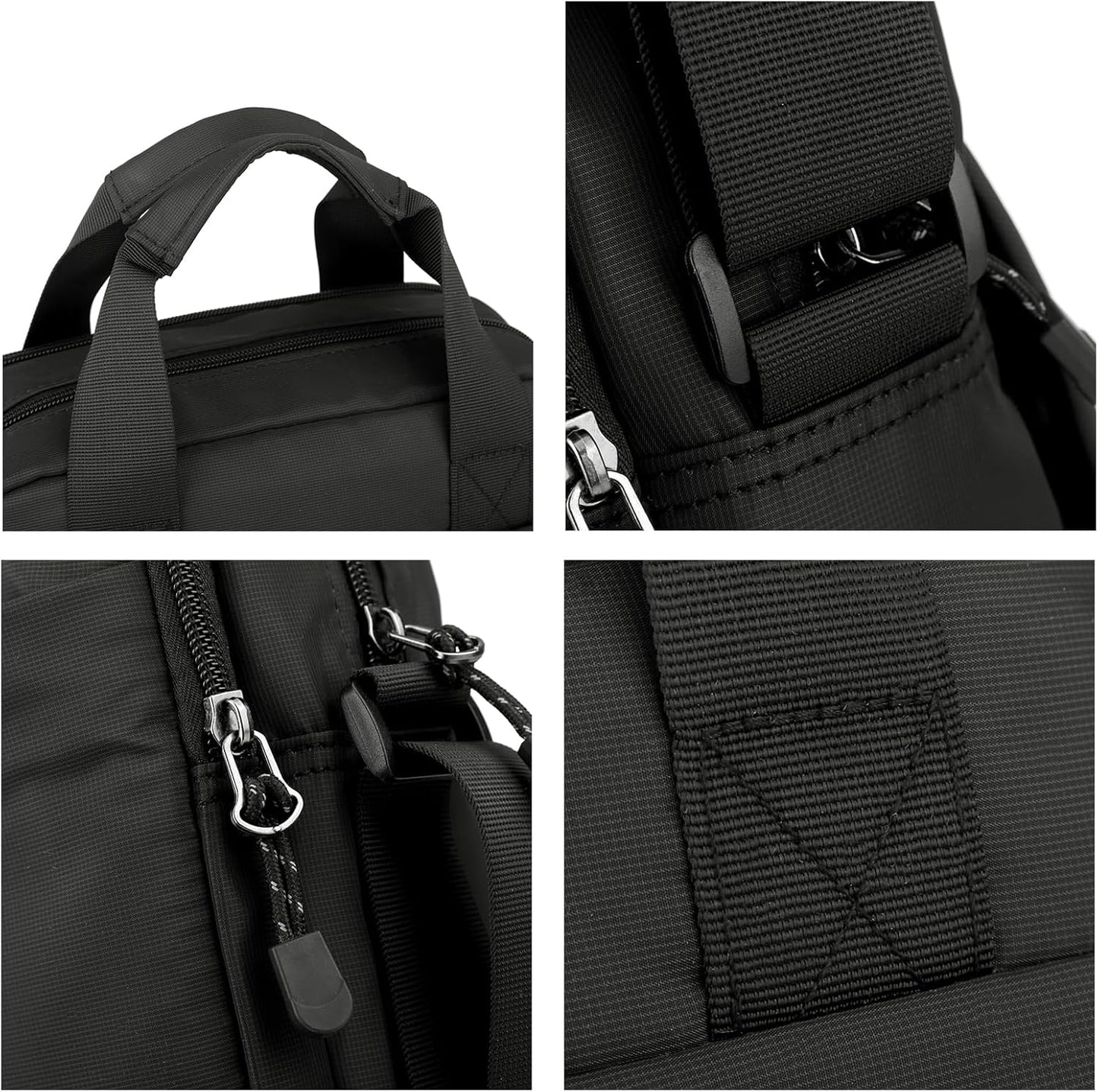 Men's Messenger Bag Shoulder Bag Nylon Business Waterproof Casual Black, Crossbody Bag Lightweight B5 for Work Travel Outdoor