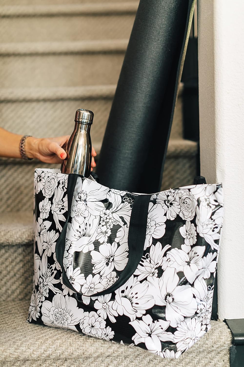 Alux Tote Bag for Women - Waterproof, Sturdy & Spacious Bag for Beach, Work, Gym, Travel - Eco-Friendly & Easy to Clean