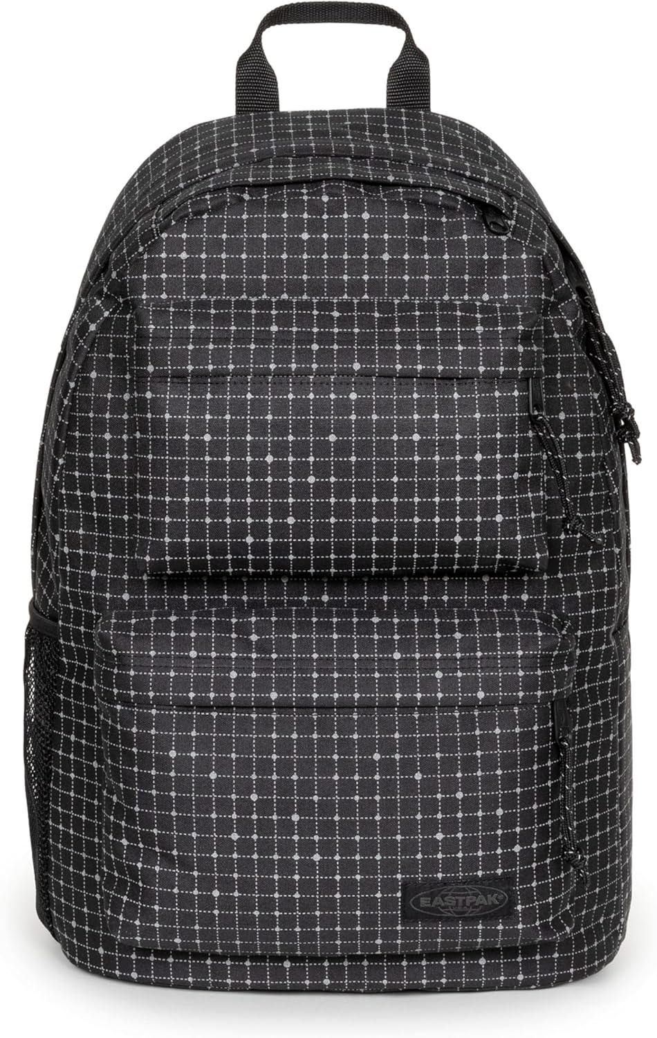 EASTPAK Padded Double – 24L Squared Backpack with Dual Front Pockets, 13” Laptop Sleeve, Bottle Holder & Padded Straps, Refleks Space Black