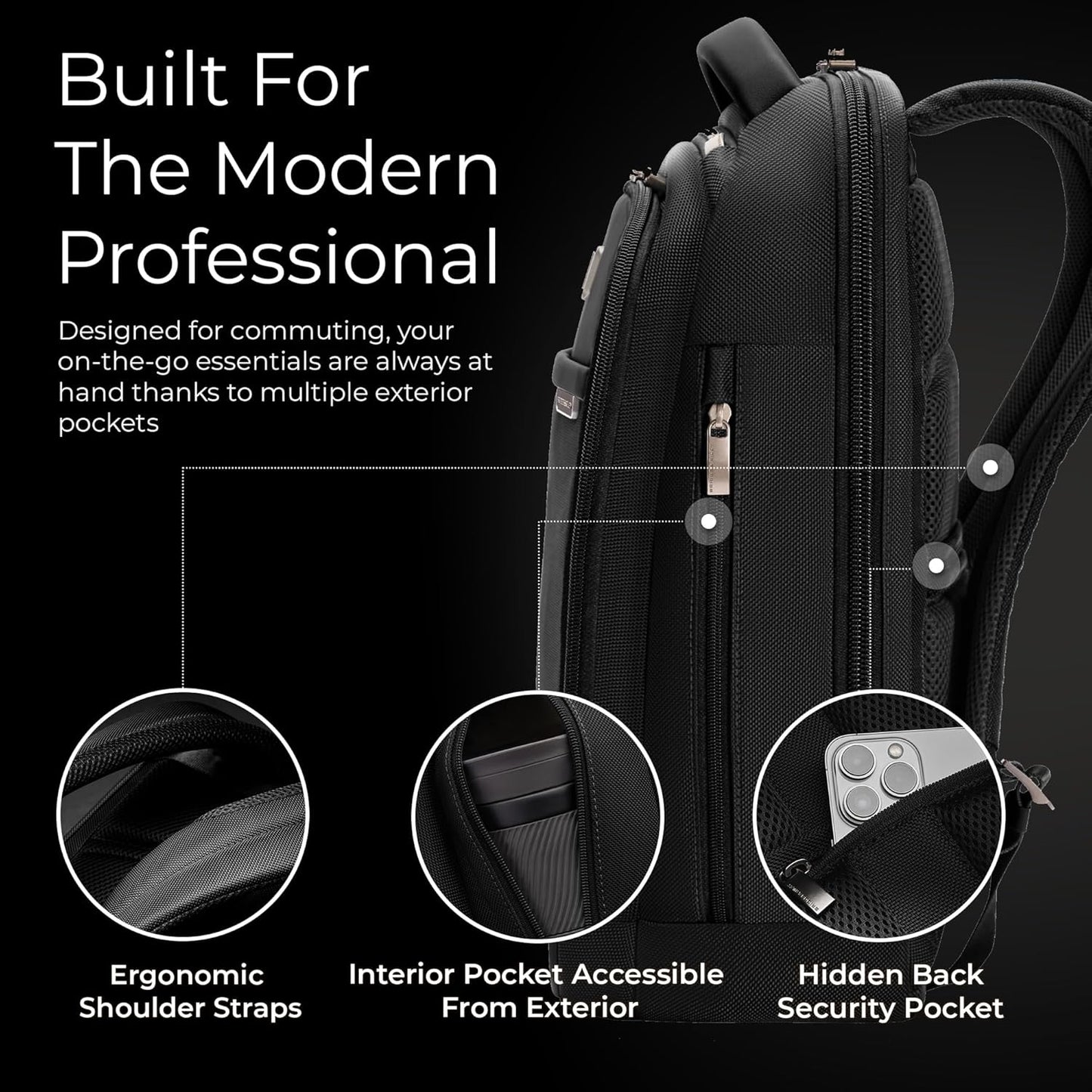 Briggs & Riley Slim Backpack for Women & Men - Laptop Backpack, For Work & Travel, Carry On Size
