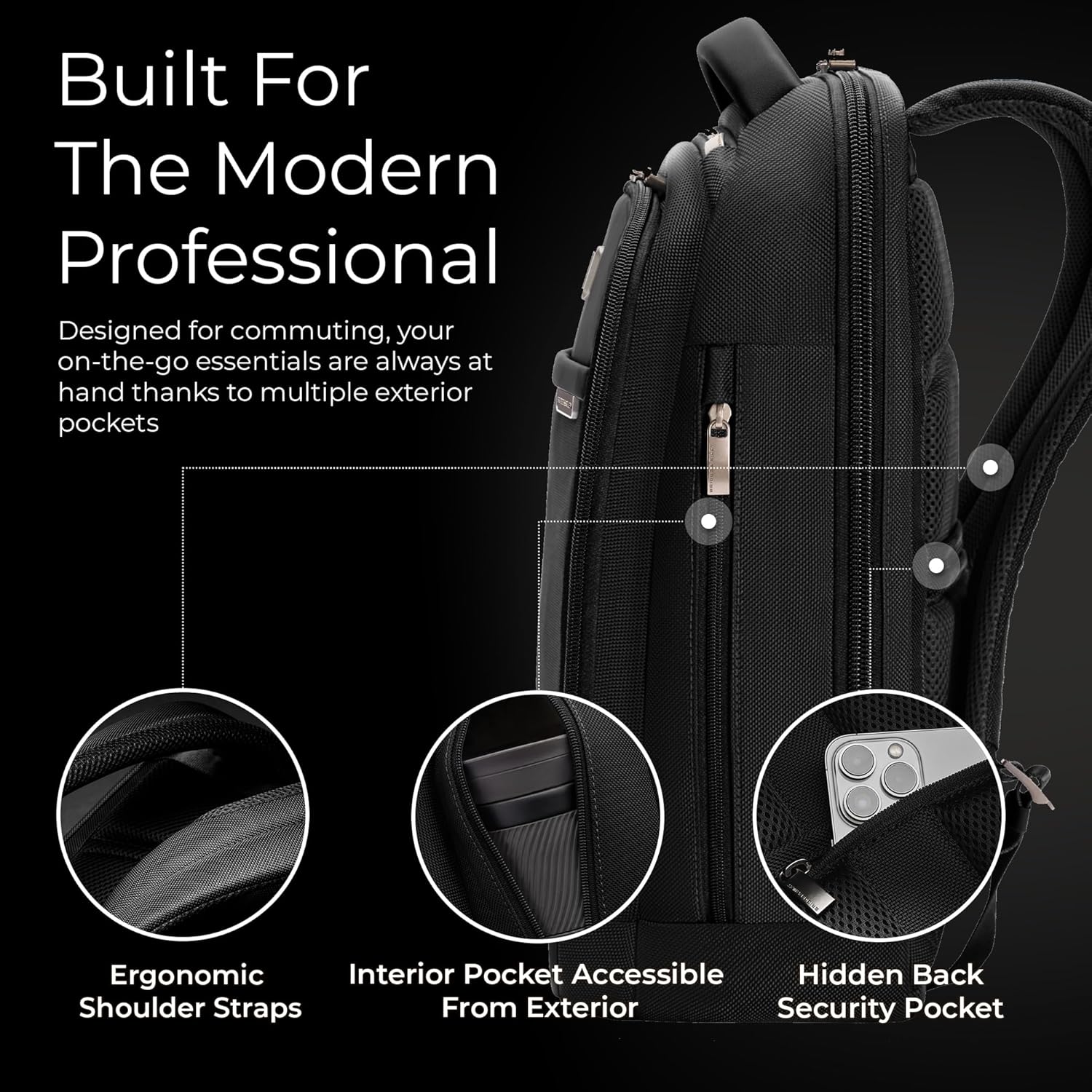 Briggs & Riley Slim Backpack for Women & Men - Laptop Backpack, For Work & Travel, Carry On Size