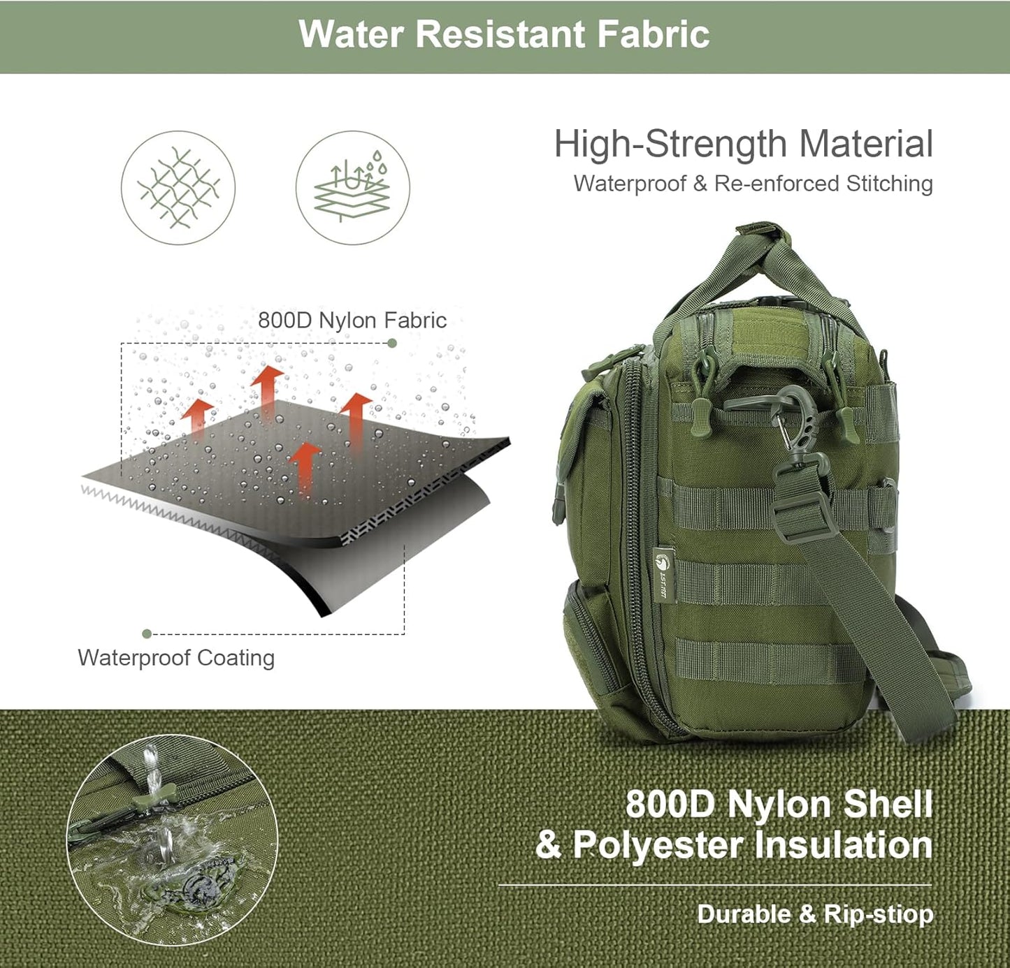 Stypos Tactical Messenger Bag Briefcase for Man Military Laptop Bag 14 Inch/15.6 Inch /17.3 Inch Messenger Shoulder Work Bag