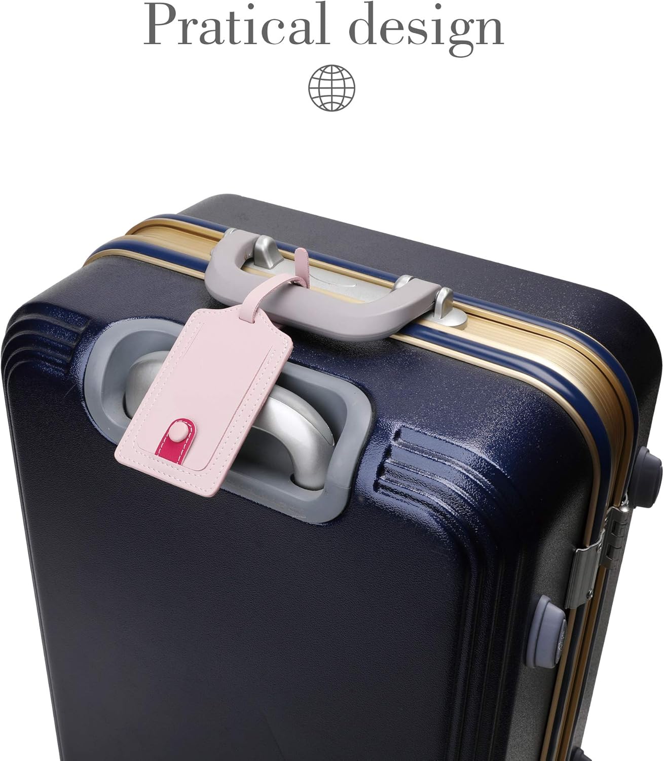 Jagucho Leather Luggage Tags for Men Women-Luggage Tags for Suitcases-Baggage Bag Tag Suitcase Labels ID Tags with Full Back Privacy Cover for Carnival Cruise Ships, Travel Tags