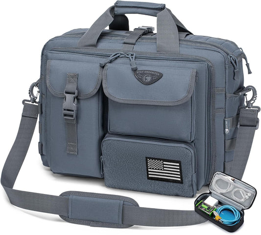 Stypos Tactical Laptop Bag for Men,14inch/15.6inch/17.3inch Messenger Bag Military Shoulder Bag,Flight Work Bags for Pilots