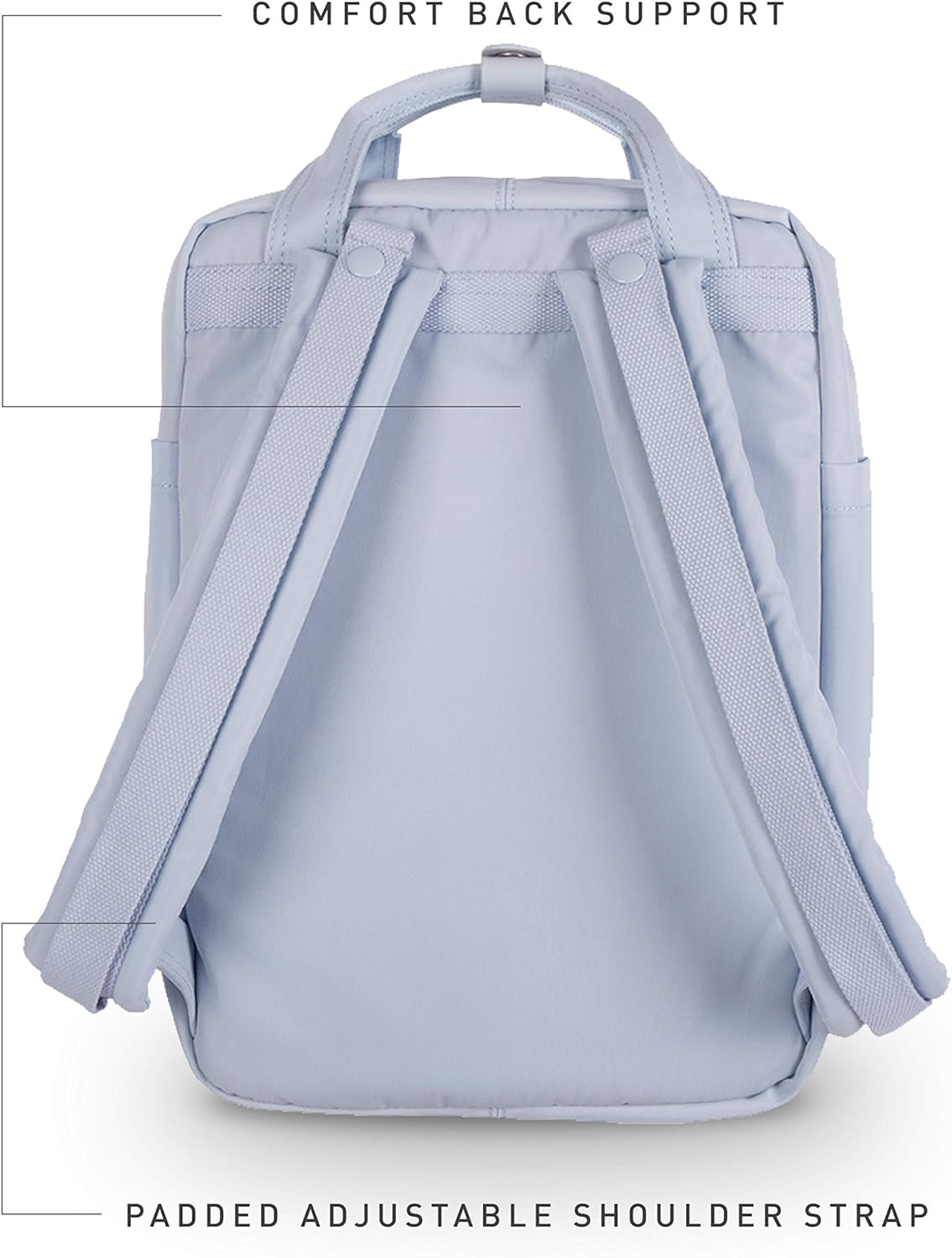 Doughnut Macaroon Pastel Series 16L Travel Backpack Ladies College Lightweight Commuter Casual Daypacks Bag Backpack (Blue Lotus)