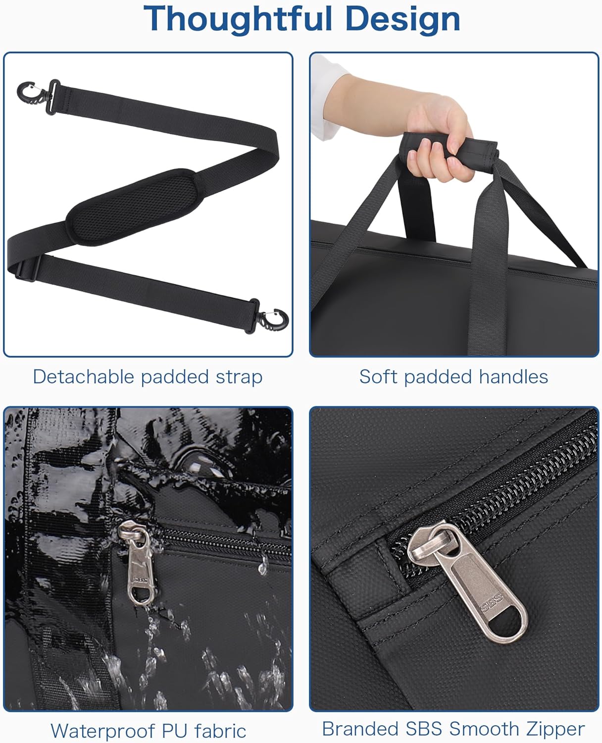 80L Large Duffle Bag for Travel, Urtala 26” Travel Duffle Bag for Men and Women, Foldable Traveling Duffel Bags with Shoes Compartment, Waterproof and Tear Resistant