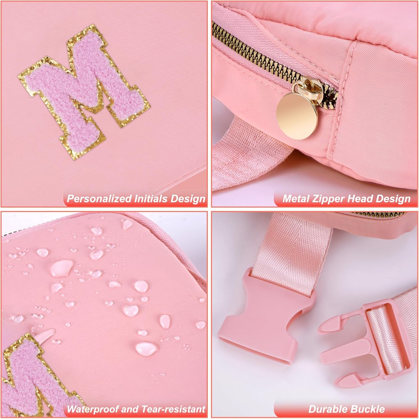 Dance Recital Gifts - Dance Bag for Teens & Kids - Belt Bag Crossbody Bags - Small Waist Packs - Fanny Pack Birthday Gifts | Peach