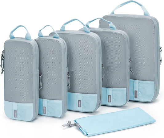 BAGSMART 6 Set /4 Set/2 Set Compression Packing Cubes for Travel, Lightweight Luggage Organizer Bags, Durable Space Saver Bags Travel Essentials