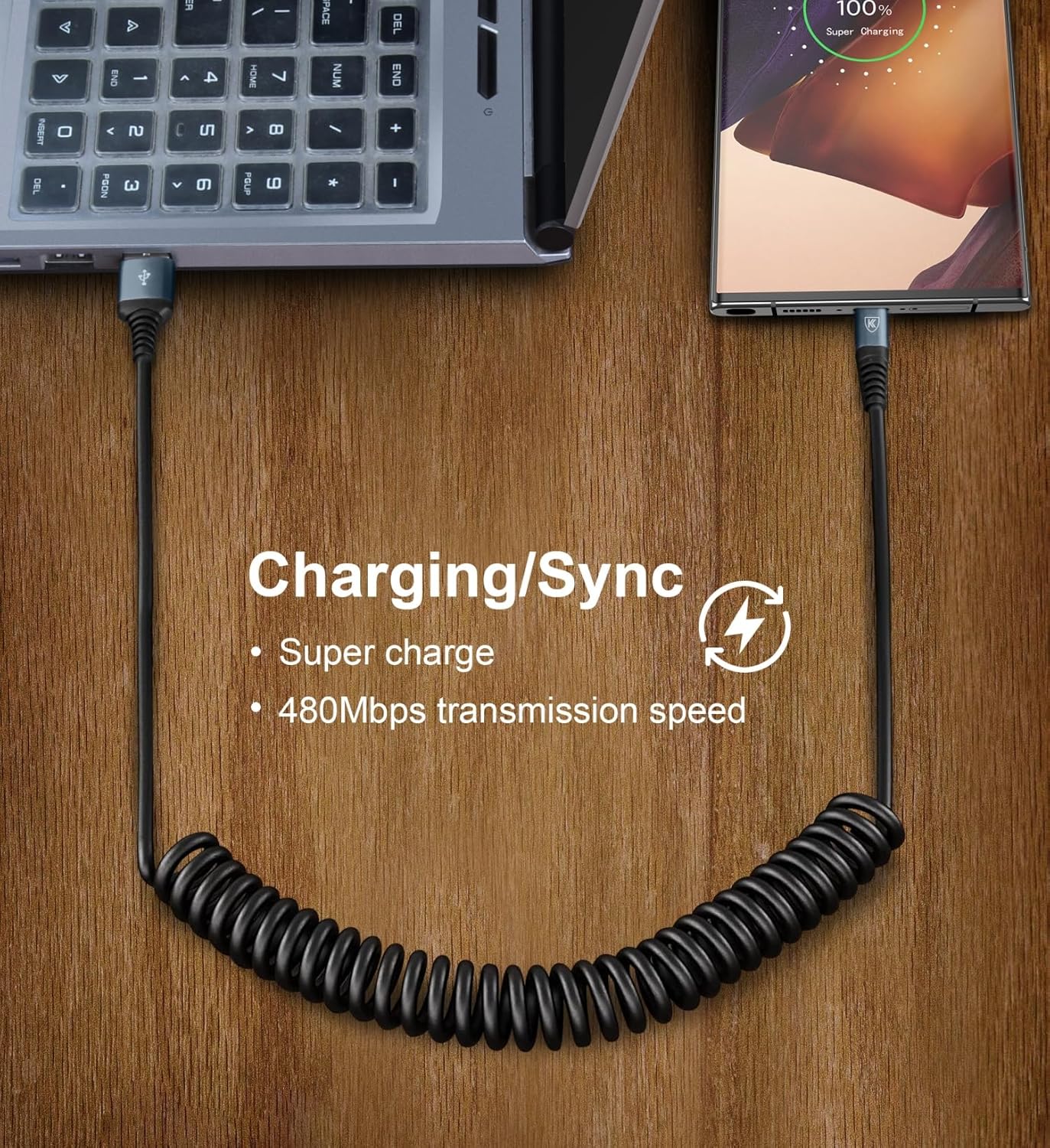 USB C Cable 6ft, 2Pack USB A to USB C 3A Fast Charging, Coiled Type C Charger Cord for Car USB-C Cable Compatible with iPhone 17/16/15/Plus/Pro/Pro Max/Samsung Galaxy A10e A20 A50 S20 Plus S10E