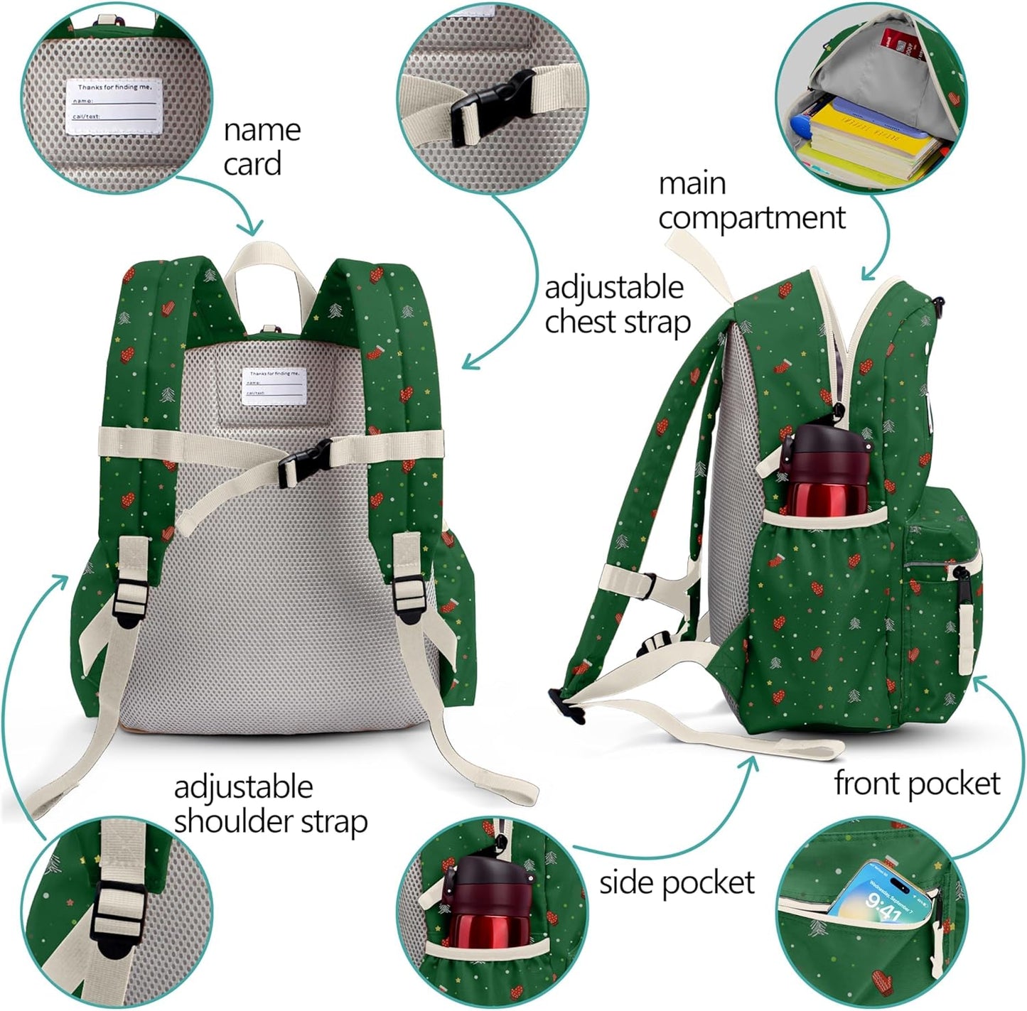 Kids Backpack for Boys Girls: Backpack 6-10 - Kindergarten Elementary School Bookbag for Girl