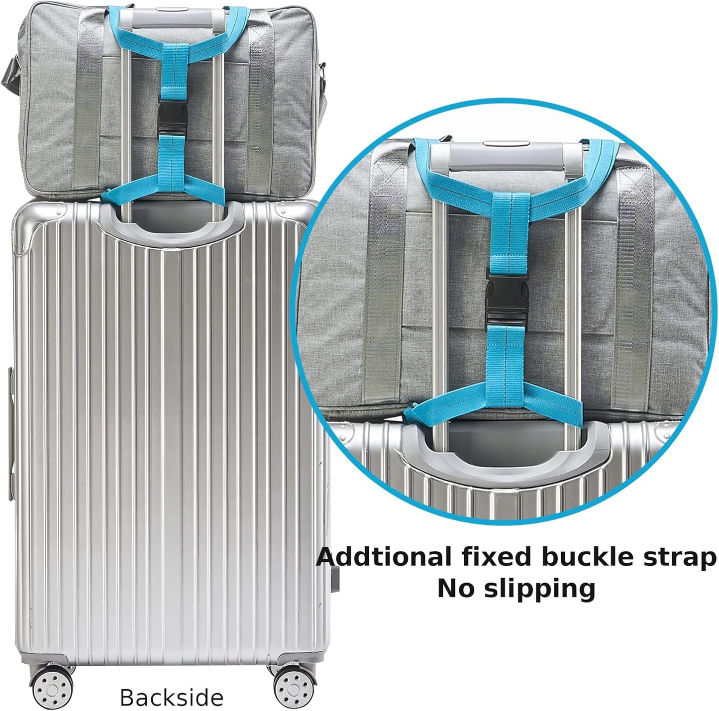 Travelkin Luggage Straps - Bungees for Suitcases, Add a Bag, Travel Bag Bungee Belt for Luggage