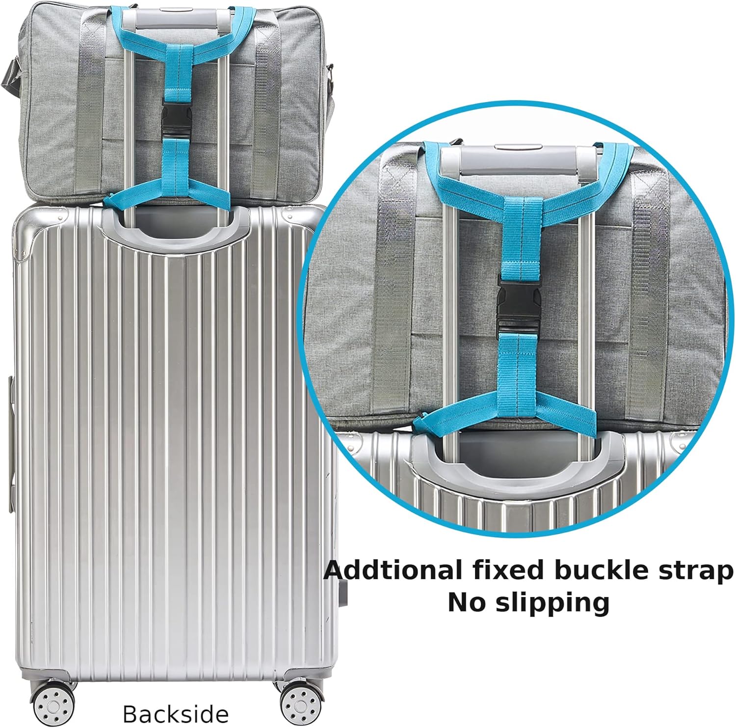 Travelkin Luggage Straps - Bungees for Suitcases, Add a Bag, Travel Bag Bungee Belt for Luggage