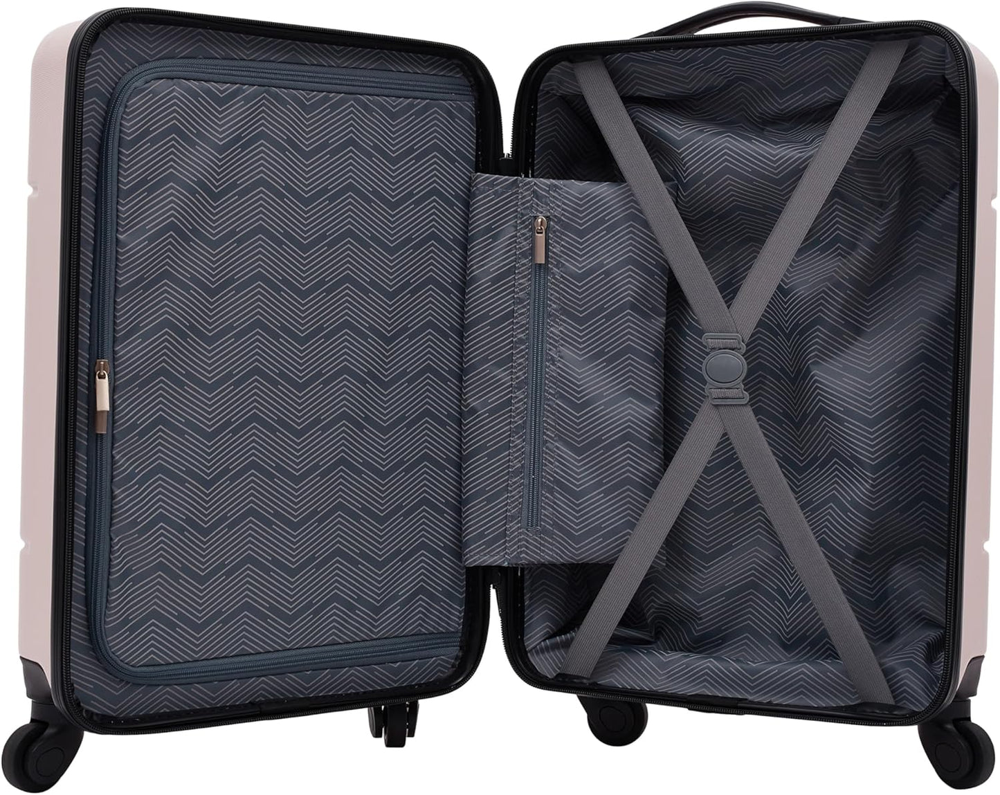 Travelers Club Skyline Spinner Luggage, Filmy, 22-Inch Carry-On