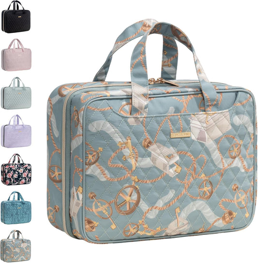 Everfun Hanging Travel Toiletry Bag for Women Traveling With Leakproof Compartment Makeup Cosmetic Organizer Dopp Kit Travel Accessories Essentials Must Have