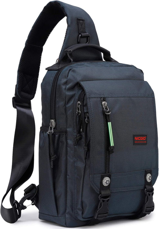 NICGID Sling Bags Chest Shoulder Backpacks, 12.5'' 13.3'' 14.1'' 15.6''Laptop Backpack Crossbody Messenger Bag Travel Outdoor
