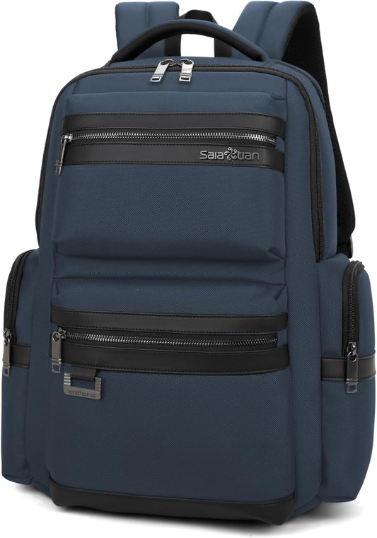 Backpack Multiple Compartmentalized Storage Business Computer Bag,waterproof, for Men & Women, Black (Blue)