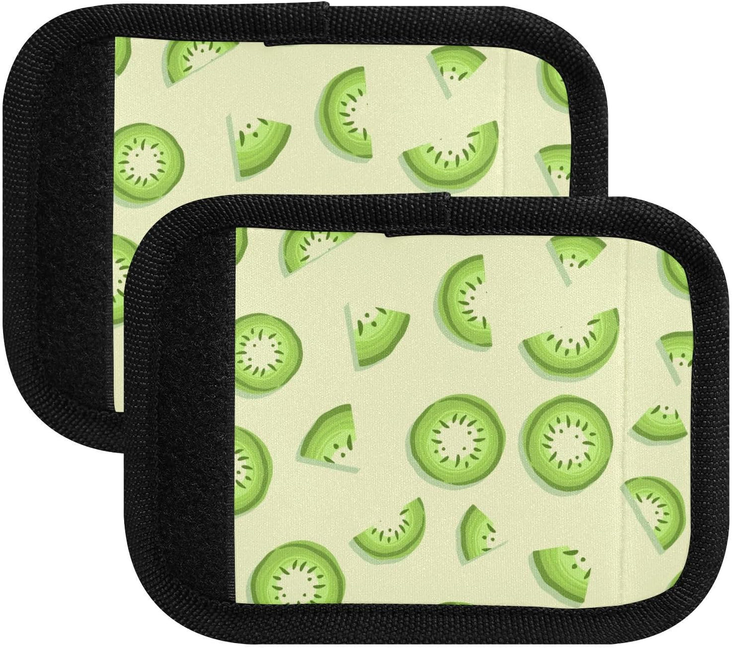 4 PC Luggage Handle Wrap Luggage Handle Covers Tags for Suitcase Bags Travel Luggage Handle Identifier Gripper Green Kiwi Fruit