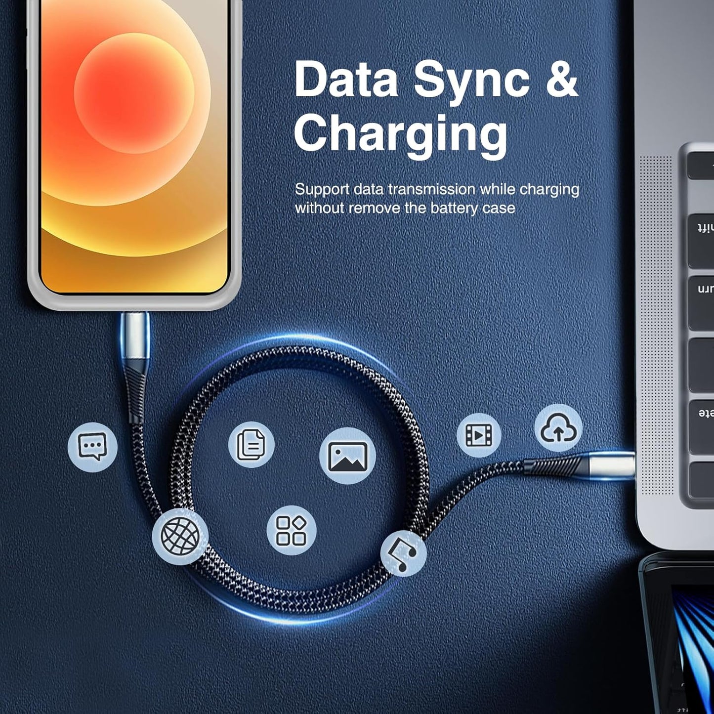 GIN FOXI Battery Case for iPhone 12/12 Pro, Rechargeable Charging Cases Charger 7000mAh Juice Box Anti-Fall Protection Cover Extended Battery Pack for iPhone 12 Pro/12 (6.1") Grey
