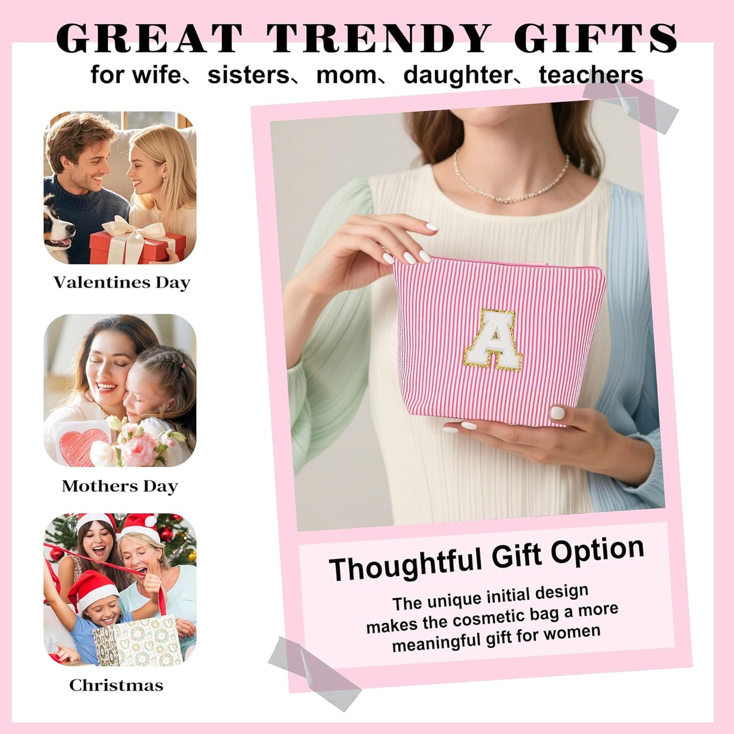 Christmas Gifts 2025 for Girls - Stocking Stuffers for Teen Girls Makeup Bag Set, 6 7 8 9 10 11 12