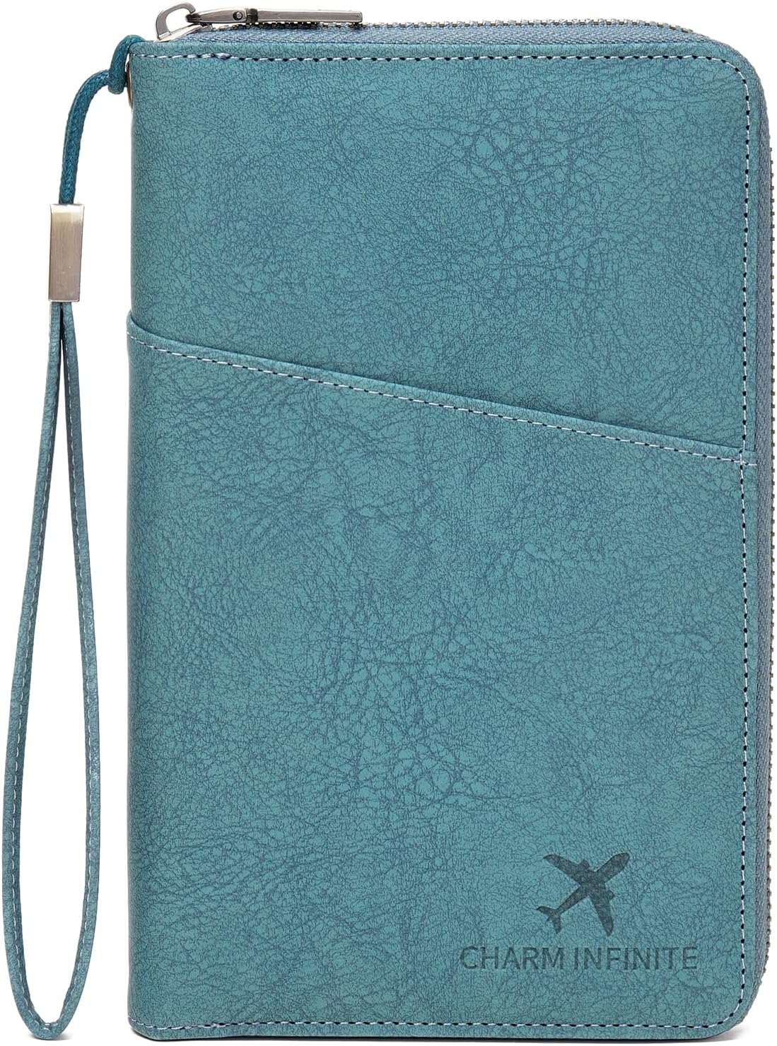 Family Passport Holder Wallet RFID Blocking Zippered Passport Wallet,Women and Men Travel Wallet