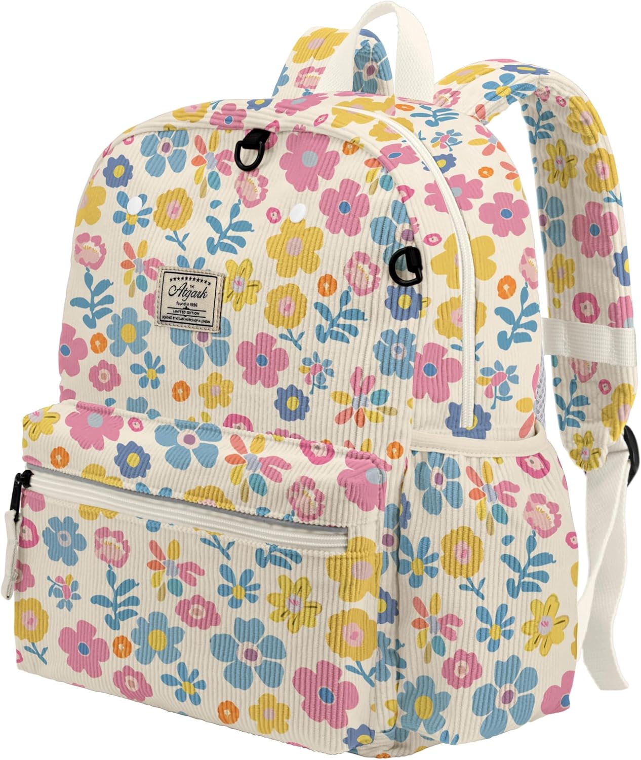 Corduroy Kids Backpack for Girls 6-10: Girls Backpacks for Elementary Kindergarten 15” H Fit Folder