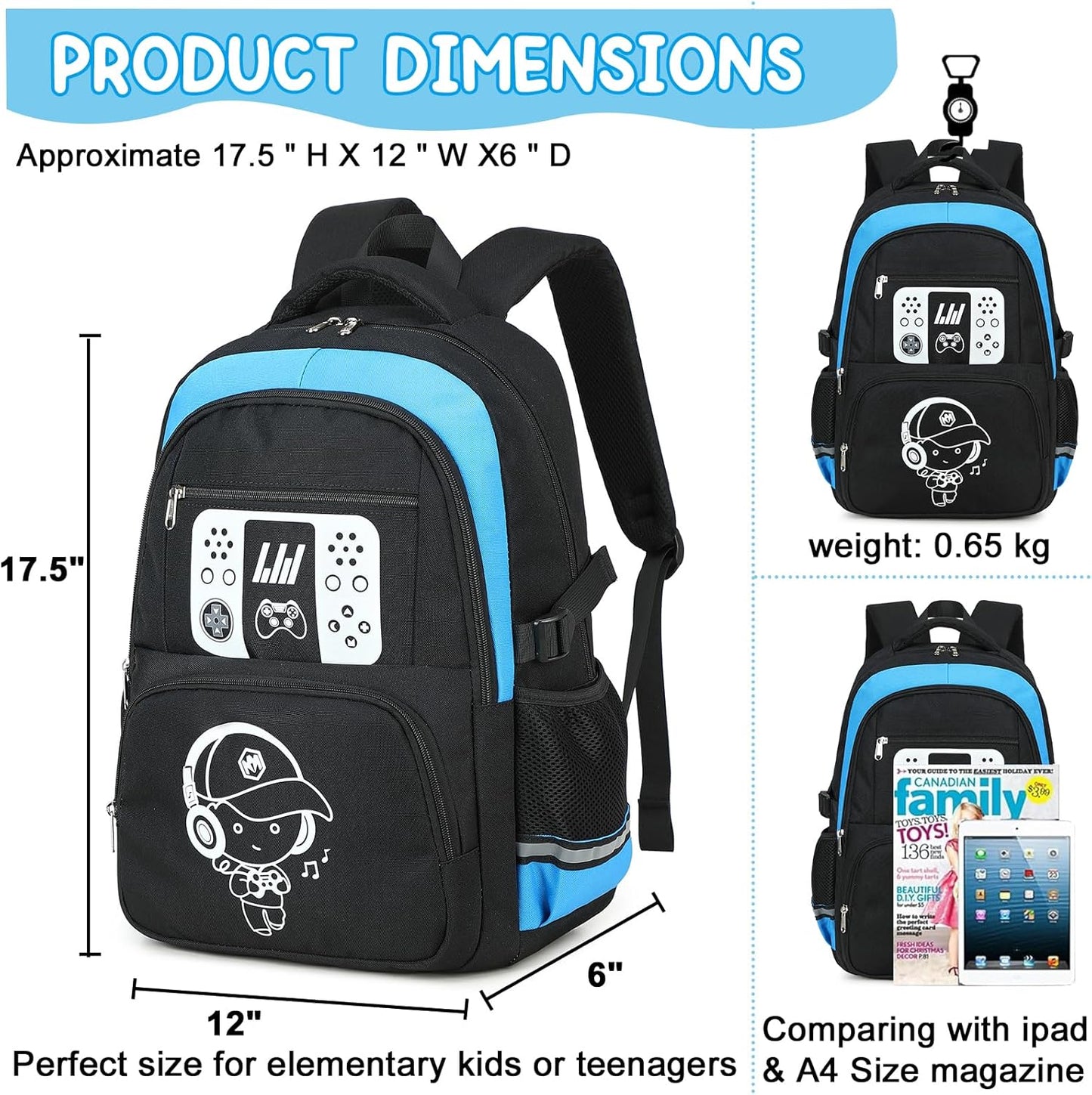 Bluboon Kids Backpack Boys Camo Bookbag Teens Elementary School Bag Daypack Travel Back Pack Middle school