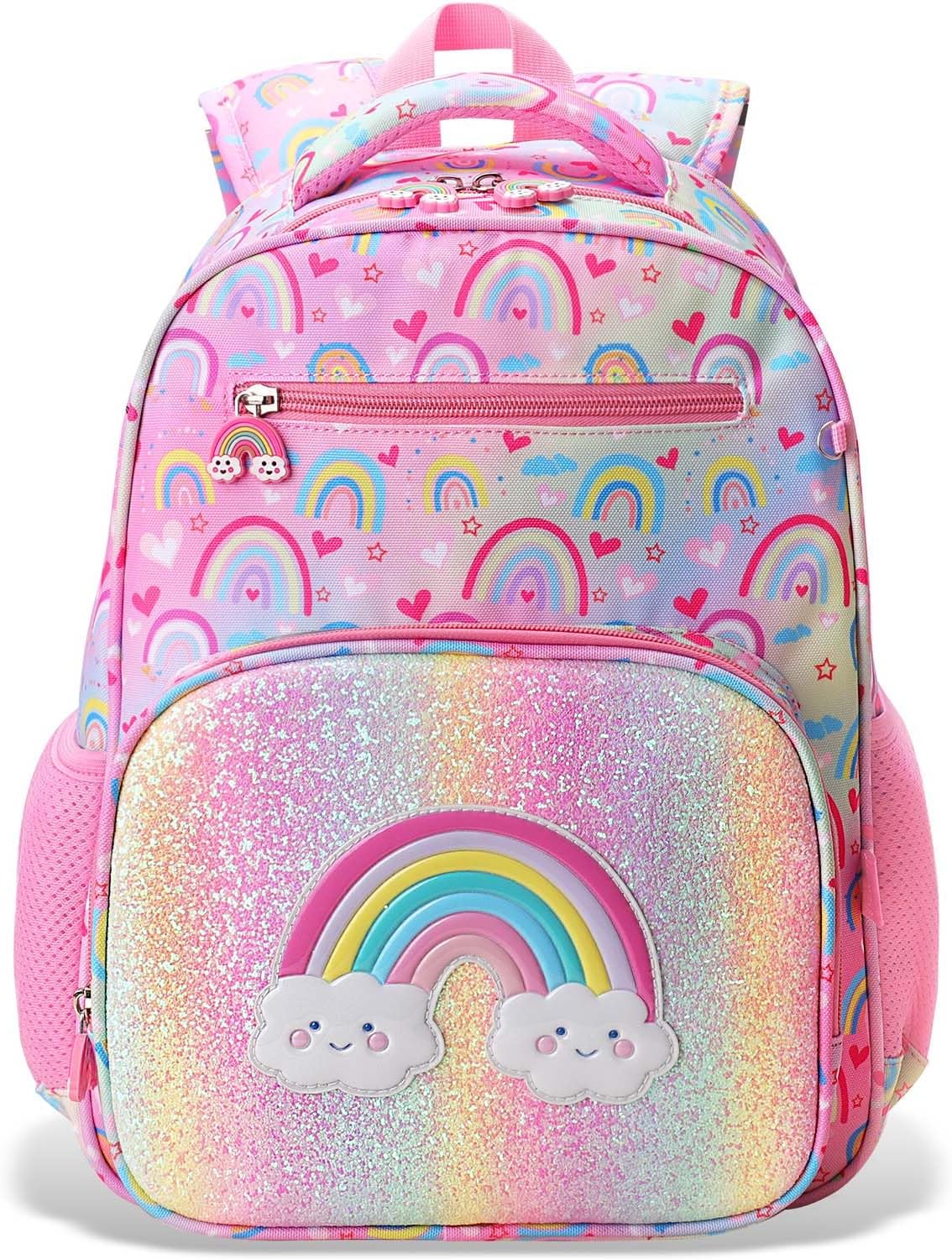 RHCPFOVR Girls Backpack for Elementary School, Backpack for Girls 5-8, Lightweight Kids Backpacks