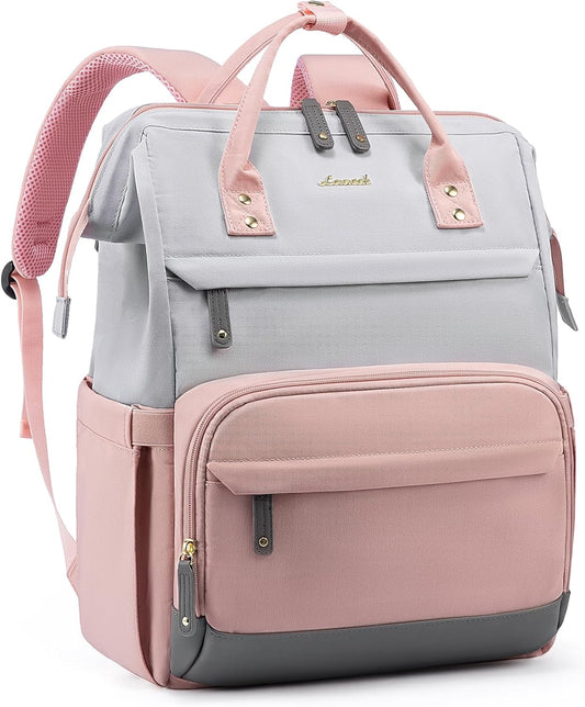 LOVEVOOK Laptop Backpack for Women, 18 Inch Work Business Backpacks Purse With Large Capacity, Waterproof Nurse Bag College Bookbag for School, Waterproof Casual Daypack for Travel