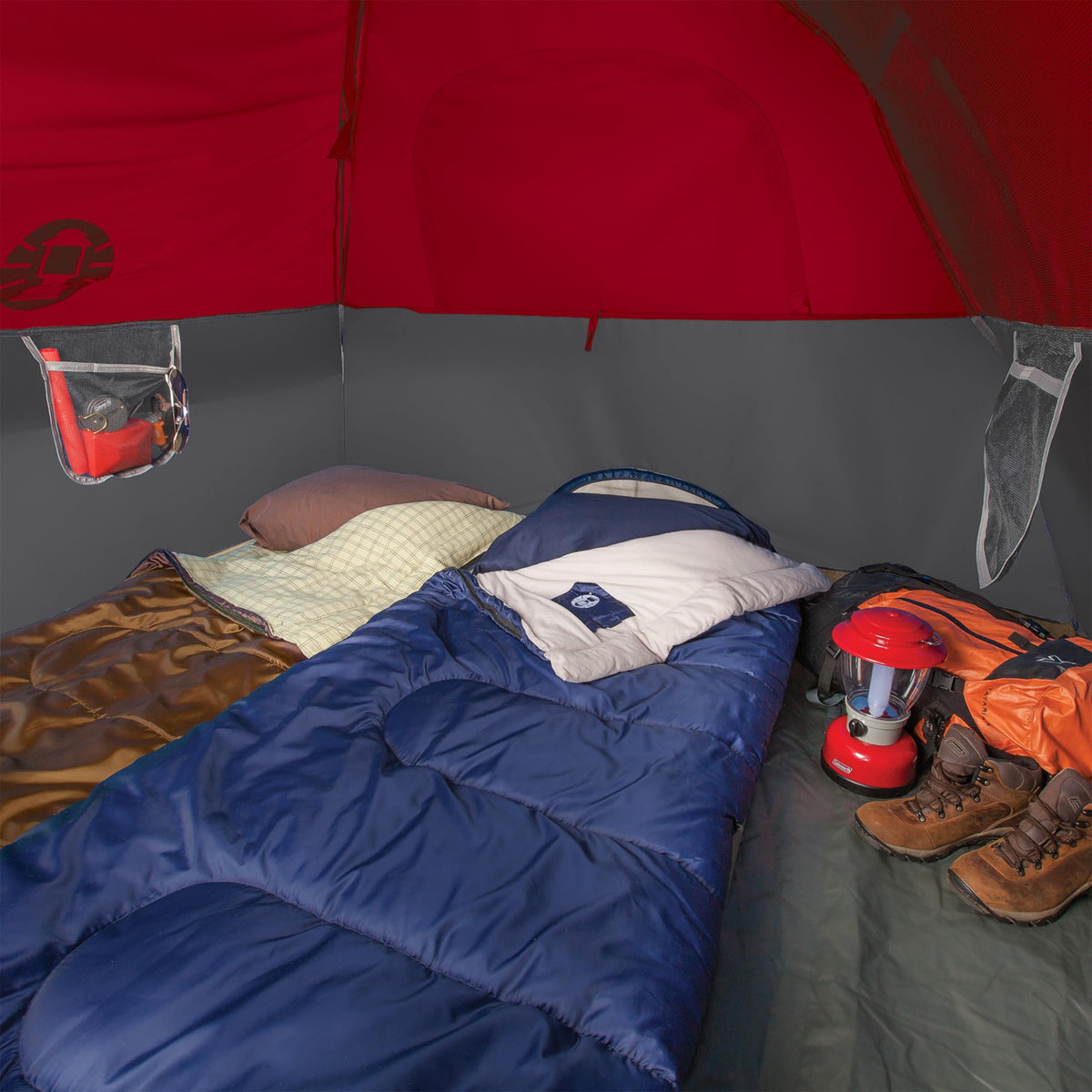 Coleman Brazos 20/30°F Adult Cool-Weather Sleeping Bag with No-Snag Zipper & Stuff Sack, Machine