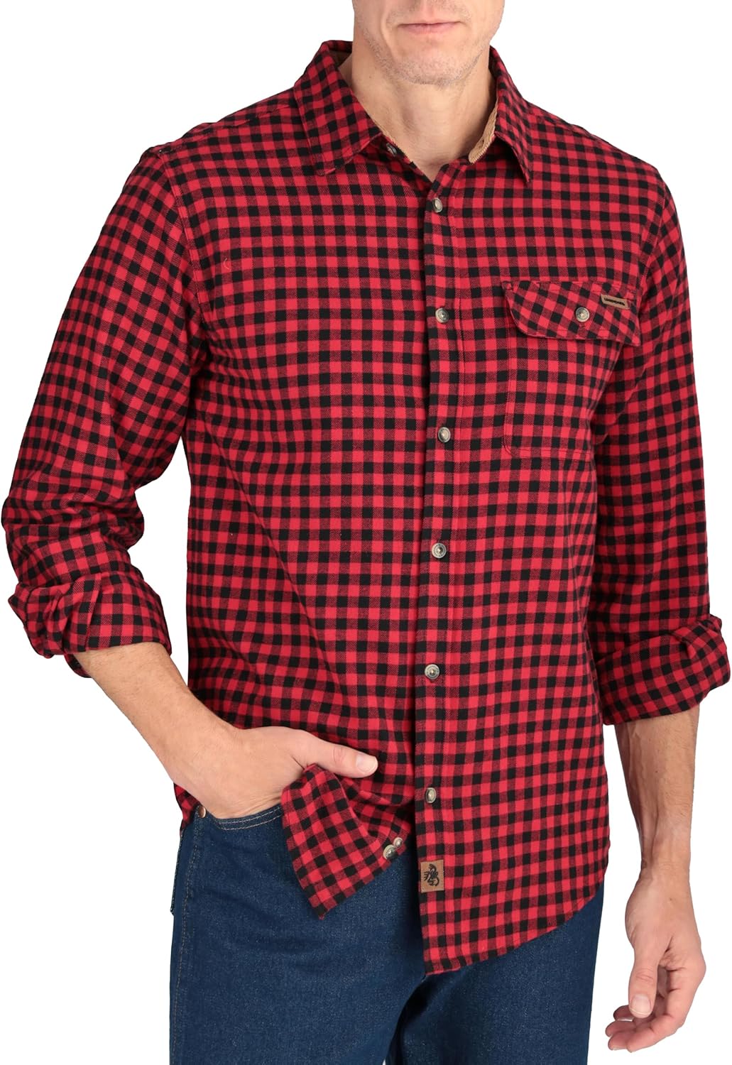 Legendary Whitetails Men's Flannel Shirt Long Sleeve Button Down 100% Cotton