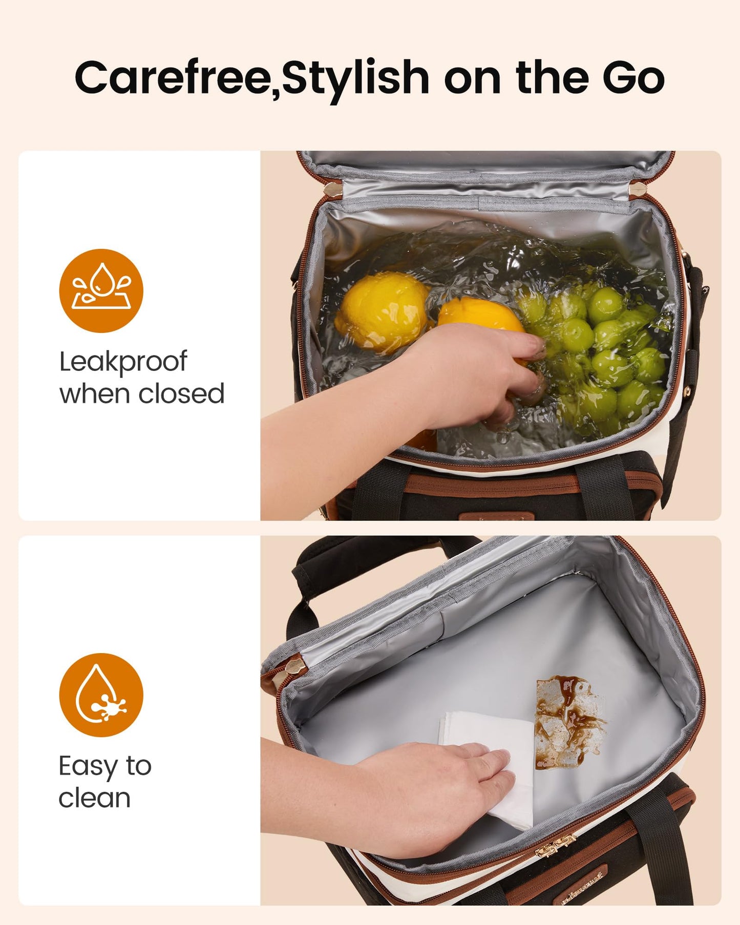 LOVEVOOK Insulated Lunch Box for Women,Large Adult Lunch Cooler Bag Men