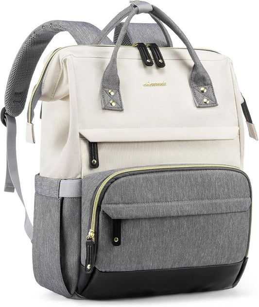 LOVEVOOK Laptop Backpack for Women, 17 Inch Work Business Backpacks Purse With Large Capacity, Waterproof Nurse Bag College Bookbag for School, Waterproof Casual Daypack for Travel
