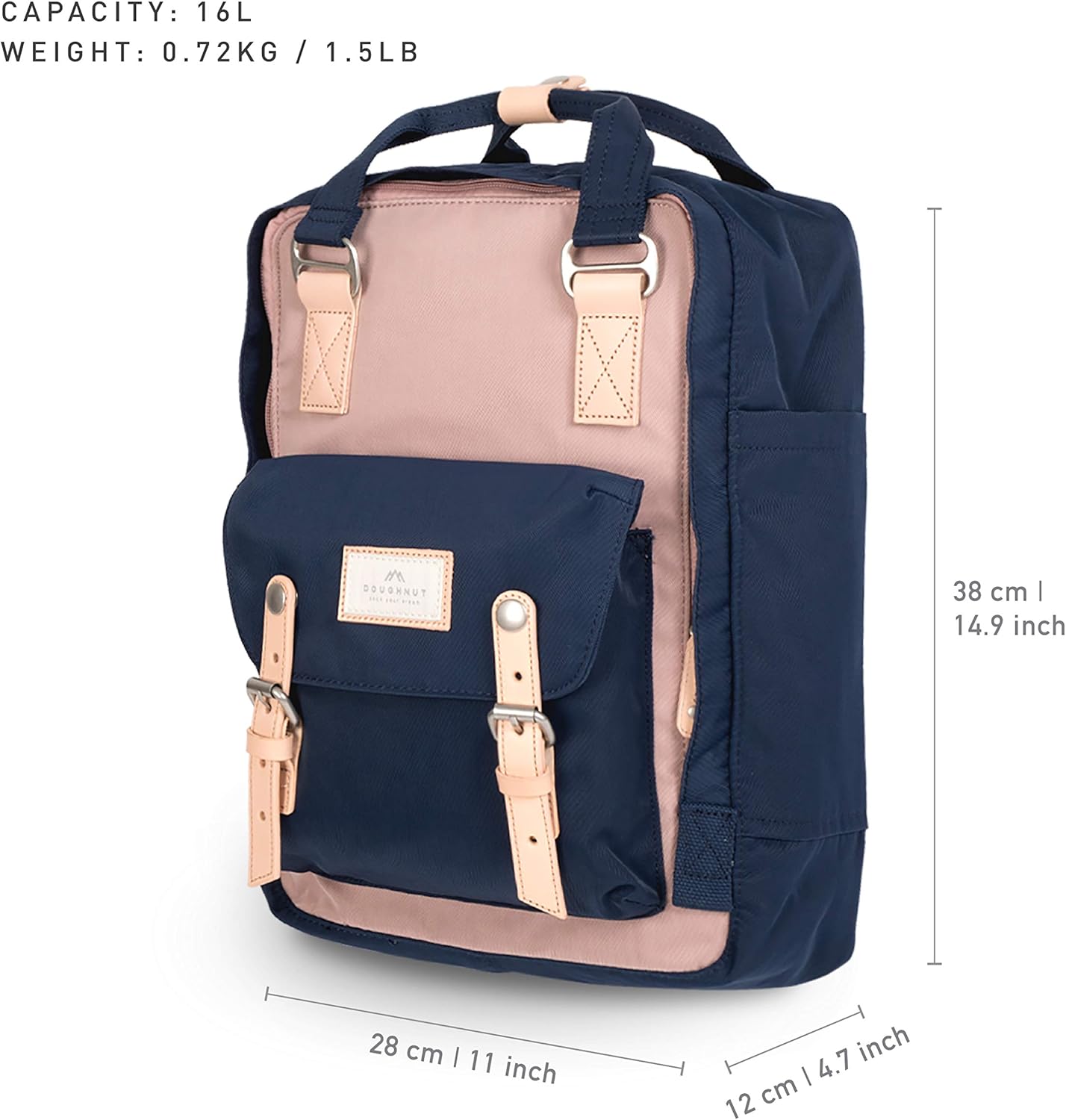 Doughnut Macaroon 16L Travel Backpack Ladies College Lightweight Casual Daypacks Bag Backpack