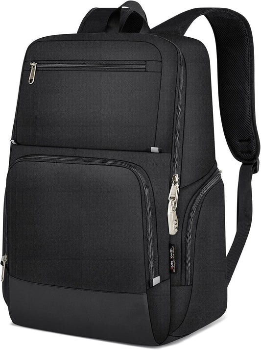 WYCY Laptop Backpack for Men - Anti Theft Computer Bag for Work, Business, College, Travel, Mochilas Para Hombres, 17.3 Inch, Black