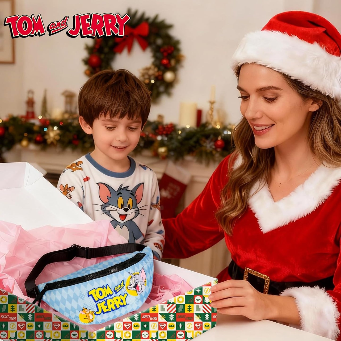 Tom & Jerry Running Belt Bag, Fashion Waist Pack Kids Fanny Pack Gift for Boys Girls, Travel, Daily Use, Christmas Birthday Gift