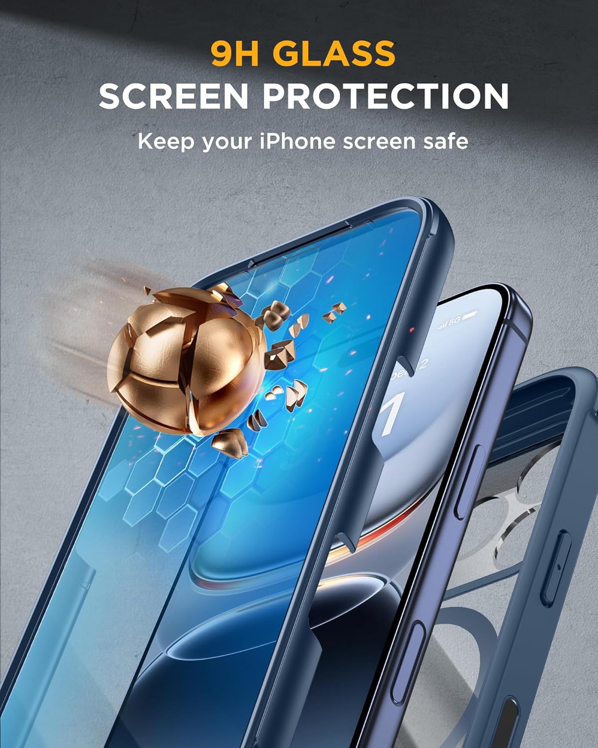Miracase Magnetic for iPhone 17 Pro Case 6.3" [Compatible with MagSafe] Full-Body Phone Case with