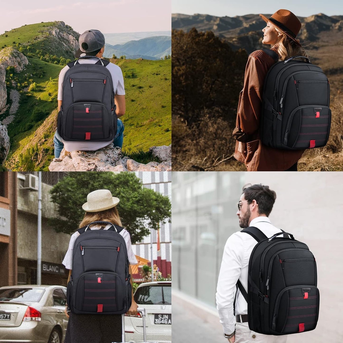 ANTERK Extra Large Travel Laptop Backpack 17.3 In Carry on Backpack for Men