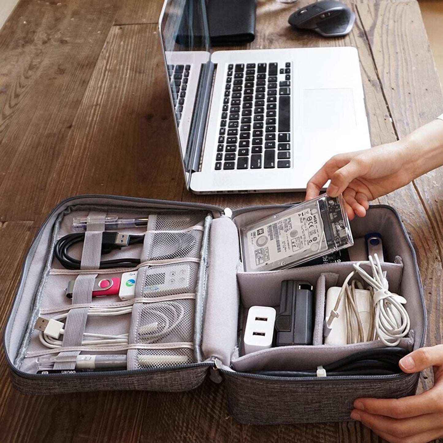 Organizer Case Small Electronic Devices USB Charger Accessories Mouse Phone Cable SD Power Bank Earphone