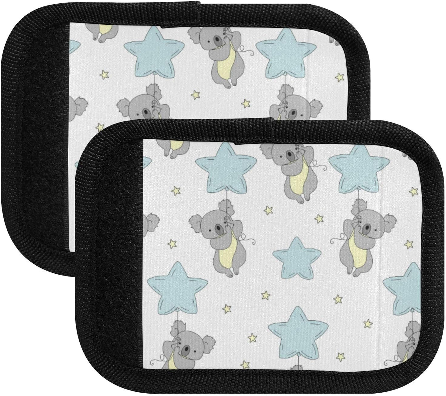 4Pcs Luggage Handle Wrap Suitcase Identifier Handle Covers Tags Soft Travel Bags Luggage Handle Gripper Accessories for Airplane Flying Star Koala
