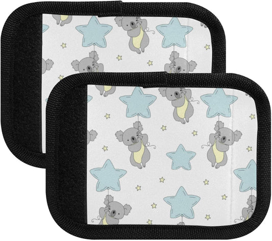 2Pcs Luggage Handle Wrap Suitcase Identifier Handle Covers Tags Soft Travel Bags Luggage Handle Gripper Accessories for Airplane Flying Star Koala