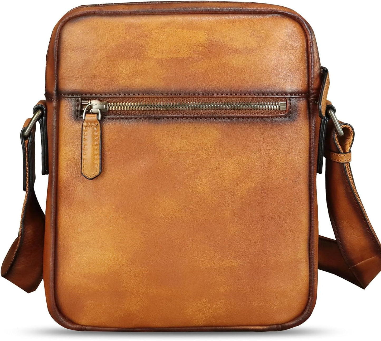 IVTG Genuine Leather Purse and Messenger Bag for Men Fashion Leather Shoulder Bags Briefcase