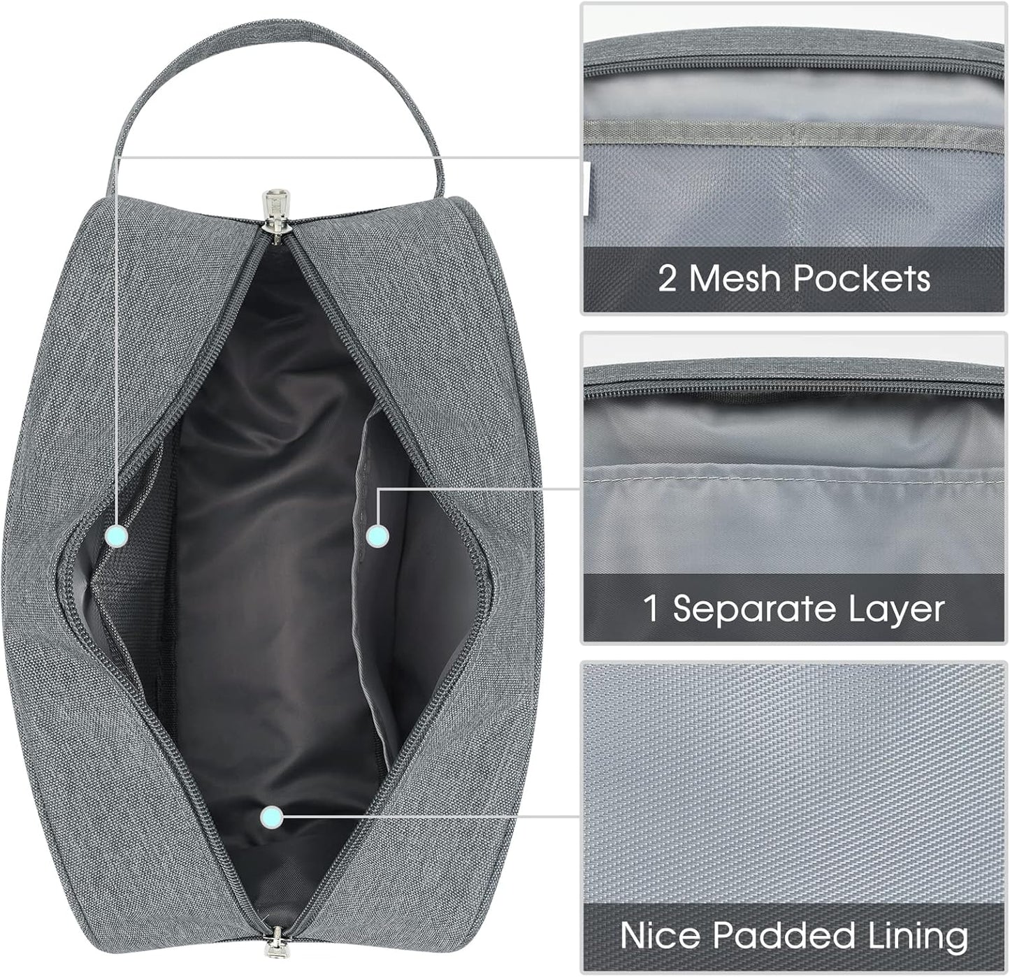 Narwey Travel Toiletry Bag for Women Traveling Dopp Kit Men Travel Bag for Toiletries Cosmetic Bag