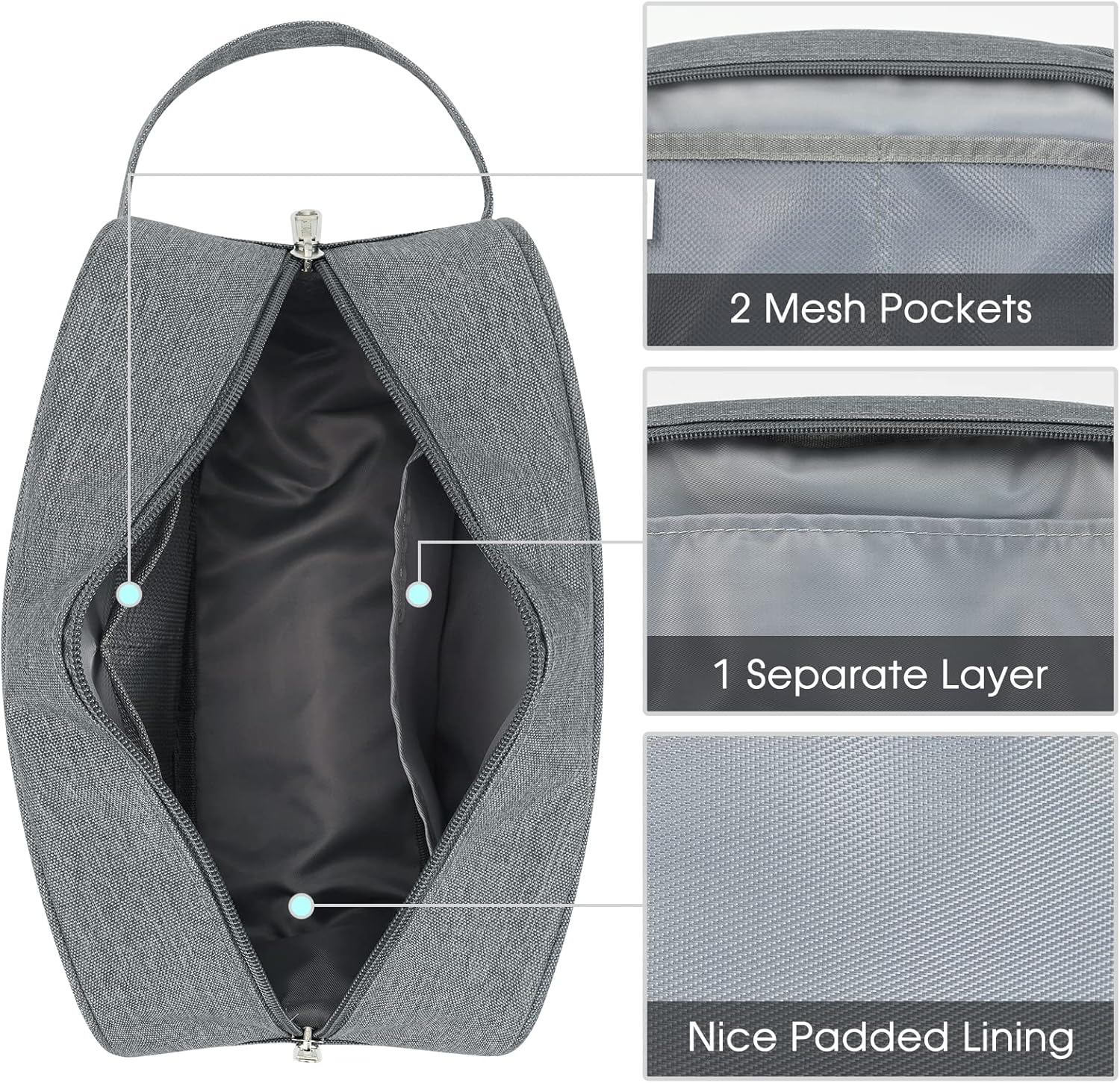 Narwey Travel Toiletry Bag for Women Traveling Dopp Kit Men Travel Bag for Toiletries Cosmetic Bag