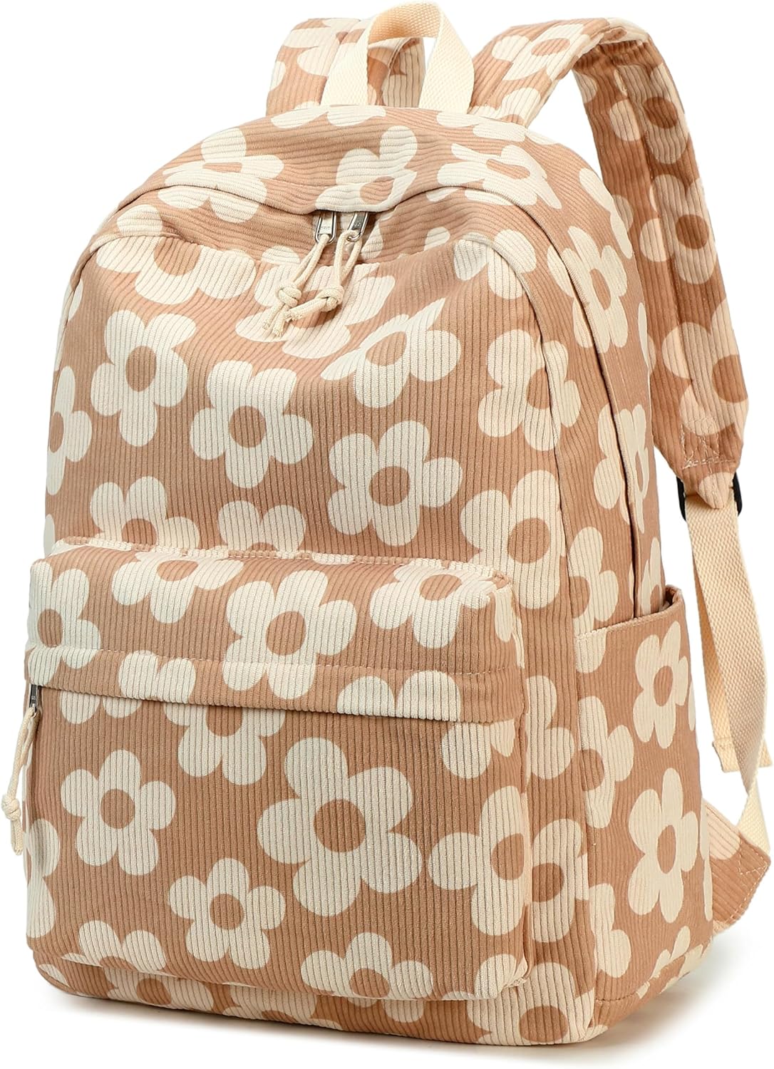 School Backpack for Teen Girls Bookbags Elementary High School Corduroy Laptop Bags Women Travel Daypacks