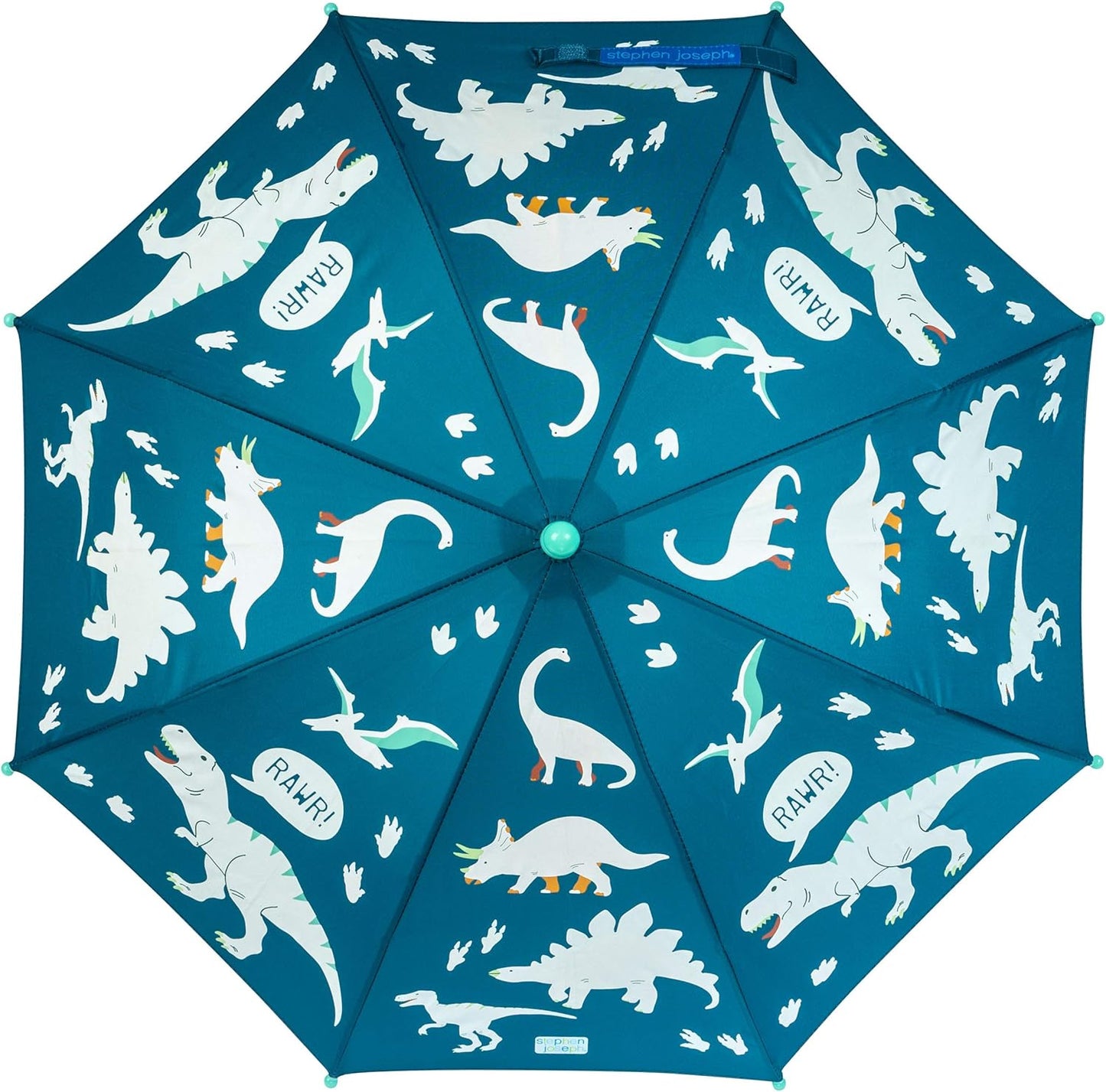Stephen Joseph Kids' Color Changing Wet Dry Umbrella, Water reacting, Pinch Free Umbrellas for Rain Children's Umbrella, BUTTERFLY, 23"X29