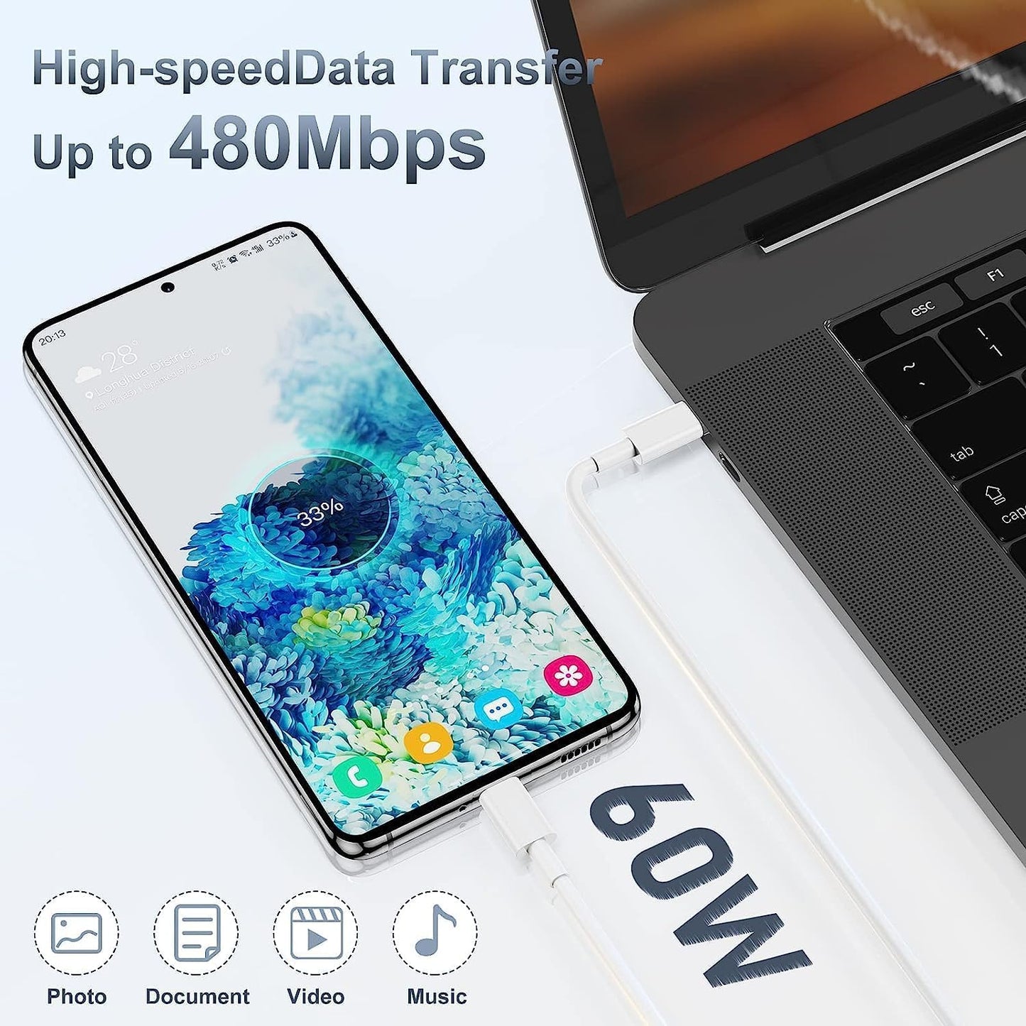 iPhone 15 Fast Charger and 10ft Type C to C Cable Cord Long, 20W USB C Charging Block for Apple iPhone 15 Plus/15 Pro Max/iPad Pro Wall Plug Power Adapter Cube Brick 12.9/11 inch/Air 4th/6 Gen/Mini